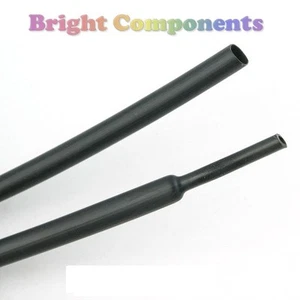 9.5mm x 1m Black Heat Shrink Sleeving (Heatshrink Tubing) - UK Seller - Picture 1 of 1