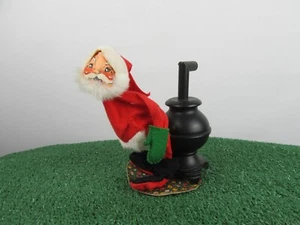 Vintage 1971 Annalee Santa Claus W/ Pot Belly Stove 7" Doll Figurine - Picture 1 of 8