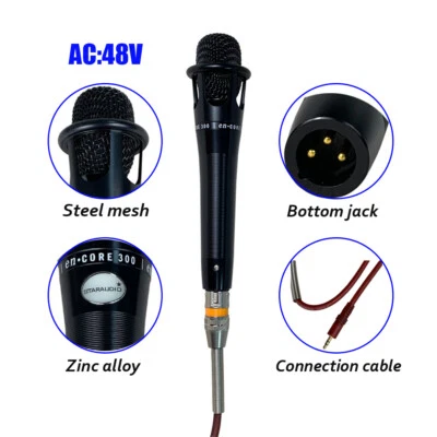 Elecrect Condense Cardioid Microphone Wired Handheld Recording Complete Live Mic - Image 1 of 4