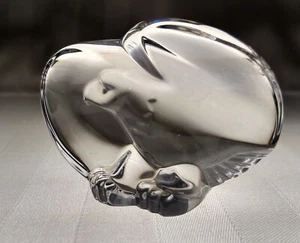 STEUBEN Glass EAGLE Hand Cooler Rare Crystal Animal Ornament Paperweight No Box - Picture 1 of 3