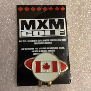 Clip de sombrero de golf MXM con marcador de bola bandera de hoja de arce canadiense - Imagen 1 de 7