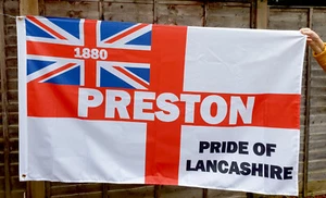 Preston North End PNEFC Flag 5ft by 3ft Shirt Scarf Badge Poster Stickers - Picture 1 of 1
