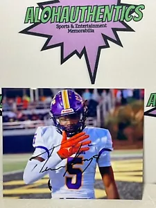 TRISTEN KEYS SIGNED GLOSSY 8X10 PHOTO 2026 TOP WR PROSPECT LSU TIGERS *PROOF* - Picture 1 of 1