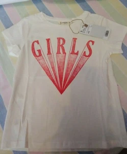 Mango -  Girls, 'GIRLS' White T-Shirt,  Age 6-7 (122cm),  BNWT  (R 666) - Picture 1 of 4