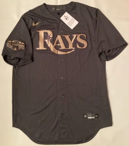 Mens Medium Nike 2022 Tampa Bay Rays All Star Game Gray/Gold Jersey Shirt ASG - Picture 1 of 11