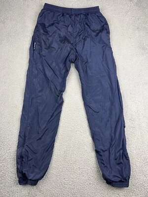 Vintage 90s Ellesse Track Pants Mens Small Navy Blue Nylon Zip Ankle Tennis Y2K - Image 1 of 4
