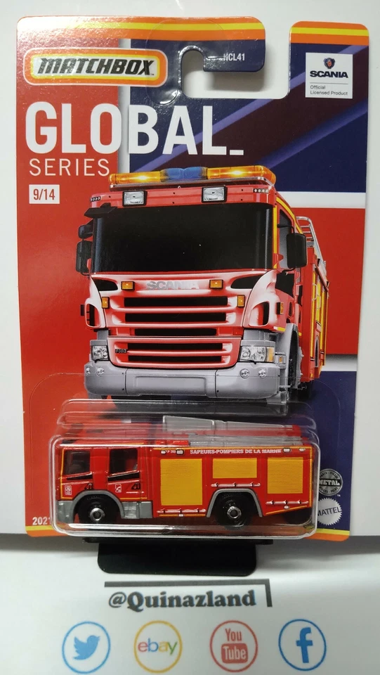 Matchbox serie Global Scania p 360 pompieri camion dei pompieri (NP50) - Immagine 1 di 2