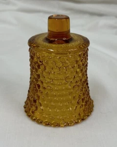 Amber Color Glass Hobnail Candle Votive Holder - Use With Sconce MCM - Picture 1 of 9