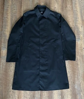 Trench coat Uniqlo Blocktech impermeável algodão forrado técnico preto masculino tamanho pequeno - Imagem 1 de 4