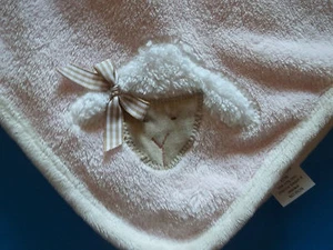 Woof & Poof Soft Pink Lamb Baby Blanket GUC - Picture 1 of 4