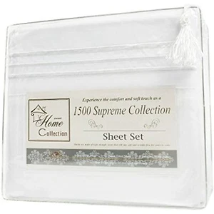 Sweet home collection 1500 Thread Count 3pc Bed Sheet Set Deep Pocket - Twin, - Picture 1 of 1
