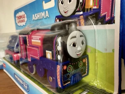 Thomas & Friends Motorized Train ASHIMA Battery-Powered Pink Engine HFX92 NEW - Image 1 of 4