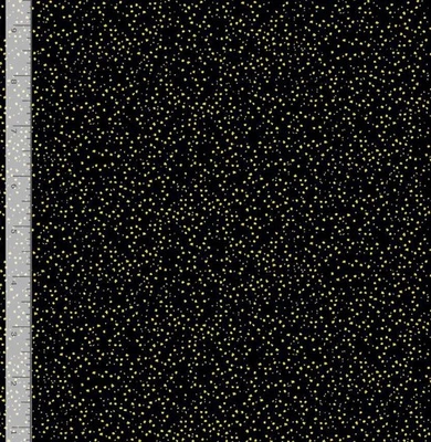 Asiático - LOTUS GARDEN - Pequeño confeti metálico dorado - CM3672 - Negro - Por media yarda Foto 1 de 3