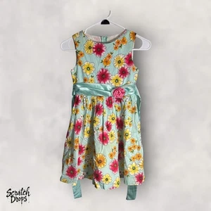 Rare Editions Girls Dress Size 8 Sleeveless Floral Summer Outfit for Kids Beach - Picture 1 of 5