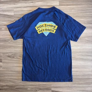 1980s / Vintage Rocshire Records Pocket T-Shirt USA Made Single Stitch Sz Large - Picture 1 of 9