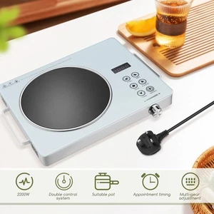 Electric Induction Hob Ceramic Cooker Digital Touch Single Cooker Hot Plate Tool - Picture 1 of 17