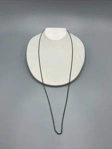 Hermoso collar de cadena de eslabones únicos de plata de ley 925 vintage # Z235 - Imagen 1 de 18