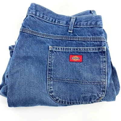 Dickies Relaxed Fit Carpenter Jeans 42x30 Denim Work Utility Pants Medium Blue - Image 1 of 4