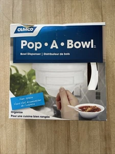 Pop A Bowl Paper Camper RV Storage BBQ White Kitchen Trailer Camping Camco - Picture 1 of 4