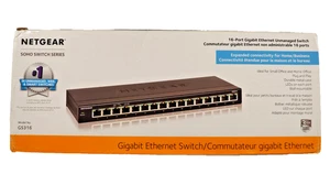 NETGEAR GS316 GS316-100NAS 16-Port Rack Mountable Ethernet Switch - Picture 1 of 5