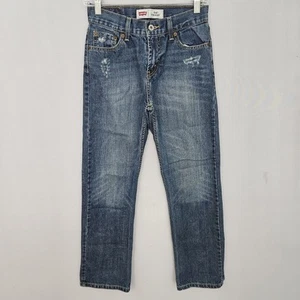 Levi’s 514 Jeans Boys 14 Reg Youth  27x27 Blue Straight Leg Denim  blue whisking - Picture 1 of 17