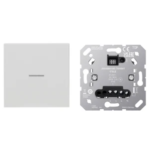 JUNG HOME Tastdimmer 1710DE Tastdimmer Universal LED + BTLS17101WW Taster Wippe - Bild 1 von 1