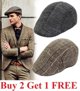 Fashion New Men's Casual Newsboy Beret Hat Spring and Autumn Retro Beret Hat. - Picture 1 of 16