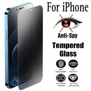Privacy Tempered Glass Screen Protector For iPhone 6/7/8 Plus 11/12/13/14/15/16 - Picture 1 of 3