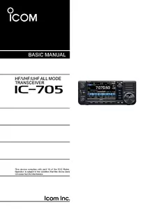 Icom IC-705 Basic Manual: 100 Pages, Coil Bound, Free Shipping - Picture 1 of 3