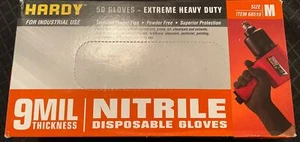 Guantes de nitrilo 9 MIL FUERTES extremadamente resistentes sin polvo - M medianos nuevos en caja - Imagen 1 de 1