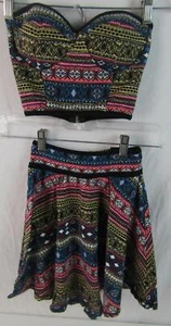 MATERIAL GIRL 2K MADONNA TWEEN 2 PC. TOP/SKIRT SZ XS EUC DH828 - Picture 1 of 2