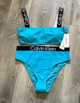 Calvin Klein 2 Piece Bikini Bathing Suit Sz Lrg Logo NWT - Image 1 of 4