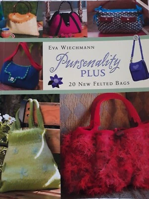 Pursenality Plus 20 Felted Knit Bags Purses Soft Cover 64 Pgs Eva Wiechman XLNT - Image 1 of 4