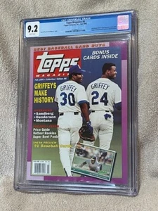 Ken Griffey's Make History Topps Magazine #4 CGC Graded 9.2 NEWSSTAND Henderson - Picture 1 of 2