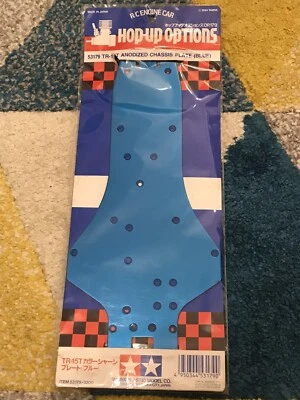 Rare, Tamiya TR-15T Anodized Chassis Plate (Blue) (53179) - Image 1 of 4