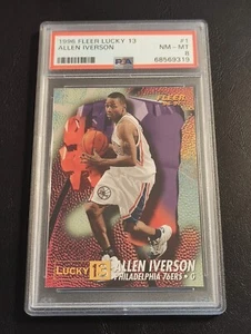 Tarjeta de novato Fleer Lucky 13 1996-97 Allen Iverson ¡calificada PSA 8! - Imagen 1 de 1
