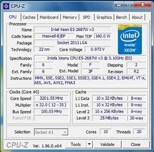 Intel Xeon E5-2687W v3 QS QFS7 QGPG 10C 3.1GHz 25MB 160W LGA2011-3 DDR4-2133