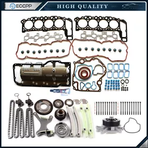 Head Gasket Bolts Set Water Pump Timing Chain Kit For 04-07 Dodge Ram 1500 4.7L - Picture 1 of 12