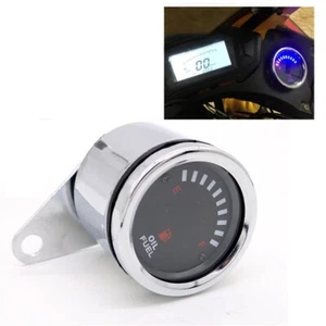 Universal Motorcycle Fuel Level LED Gauge Oil Meter 12V Cafe Racer Old School - Picture 1 of 6