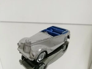 DINKY TOYS 38E ARMSTRONG SIDDELEY COUPE GREY DEEP BLUE SEATS GREY HUBS VERY RARE - Picture 1 of 12