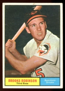 1961 TOPPS BASEBALL MLB #10 BROOKS ROBINSON HOF EX+ BALTIMORE ORIOLES Card - Picture 1 of 2