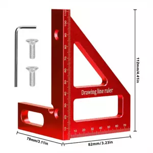 Präzision 3D Multi Winkel Layout Messung 45" 90D Aluminium Gehrungsdreieck Lineal - Bild 1 von 2