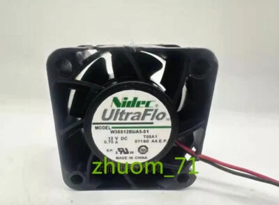 1PC Nidec 3828 W38S12BUA5-51 12V 0.70A cooling fan - Image 1 of 3