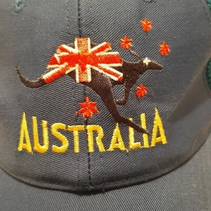 Australia Kangaroo Joey Trucker Genuine Snapback Cap Hat Embroidered Stars Blue - Picture 1 of 9