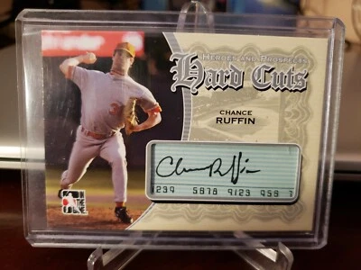 2011 ITG Heroes and Prospects Hard Cuts Silver /24 Chance Ruffin Rookie Auto - Image 1 of 3
