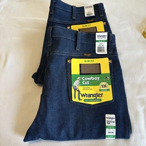 Wrangler 936 Cowboy Cut starre schmale Passform Jeans 35x30 Konvolut mit 2 - Bild 1 von 14