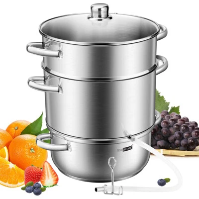 27.5cm 9.3Qt Stainless Steel Juice Steamer Extractor Fruit Vegetables Juicer Pot - Image 1 of 4