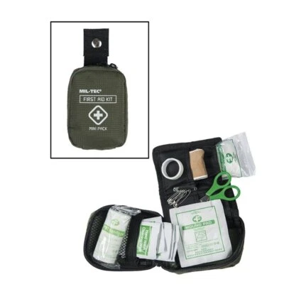MOLLE First Aid Kit Survival Set Medical Bag Mini Waterproof Olive Mil-Tec - Image 1 of 4