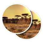 2X Vinyl Stickers Serengeti National Park Sunset #52017