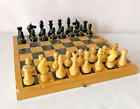 Soviet chess set - wooden USSR chess - vintage chess 1970 full set